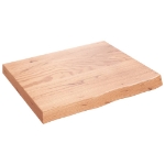 Ripiano Muro Marrone 60x50x(2-6) cm Massello Rovere Trattato