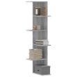 Scaffale Angolare Muro Grigio Sonoma 36,5x36,5x140 cm Legno