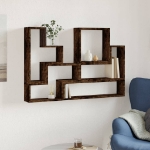 Mensola a Muro Rovere Fumo 96x12x64 cm in Legno Multistrato