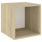 Mobile a Muro Bianco Rovere Sonoma 37x37x37cm Legno Multistrato