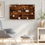 Armadietto Vetrina Rovere Fumo 100x8,5x58 cm Legno Multistrato