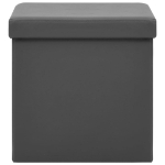 Sgabello con Contenitore Pieghevole Grigio in PVC