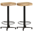 Sgabelli da Bar 2 pz 66 cm in Legno Massello di Mango