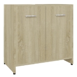 Armadietto da Bagno Rovere Sonoma 60x33x61 cm Legno Multistrato