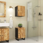 Mobile da Bagno 38x33x58 cm in Legno Massello di Mango