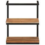 Mensola da Parete 40x30x50 cm Legno Massello di Acacia e Ferro