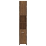 Armadietto Bagno Rovere Marrone 30x30x183,5cm Legno Multistrato