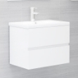 Mobile Lavabo Bianco Lucido 60x38,5x45 cm in Legno Multistrato