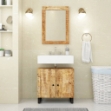 Set Mobili da Bagno 2pz in Legno Massello di Mango