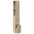 Armadietto Bagno Rovere Sonoma 25x26,5x170 cm Legno Multistrato