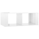 Tavolino da Salotto Bianco Lucido 100x50x36cm Legno Multistrato