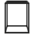 Tavolino da Salotto Nero con Vetro Nero 40x40x50 cm