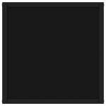 Tavolino da Salotto Nero con Vetro Nero 40x40x50 cm
