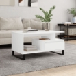 Tavolino da Salotto Bianco 90x49x45 cm in Legno Multistrato