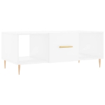 Tavolino da Salotto Bianco 102x50x40 cm in Legno Multistrato
