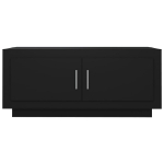 Tavolino da Salotto Nero 102x50x45 cm in Legno Multistrato
