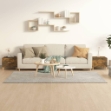 Tavolini Salotto 2 pz Rovere Fumo 50x50x40cm Legno Multistrato
