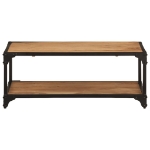 Tavolino da Salotto 90x45x35 cm in Legno Massello di Acacia
