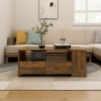 Tavolino da Salotto Rovere Fumo 102x55x42 cm Legno Multistrato