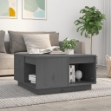 Tavolino da Salotto Nero 60x61x32,5 cm Legno Massello di Pino