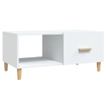 Tavolino da Salotto Bianco 89,5x50x40 cm in Legno Multistrato