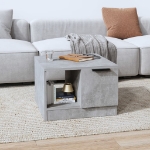 Tavolino Salotto Grigio Cemento 50x50x36 cm Legno Multistrato