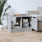 Tavolino Salotto Grigio Cemento 50x50x36 cm Legno Multistrato
