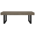 Tavolino da Salotto Grigio e Nero 120x60x40 cm in MDF e Ferro