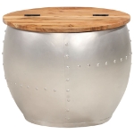Tavolino da Salotto 53x43 cm in Legno Massello d'Acacia