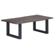 Tavolino da Salotto con Bordi Vivi 115x60x40 cm Massello Acacia