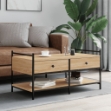 Tavolino da Salotto Rovere Sonoma 99x50x50cm Legno Multistrato