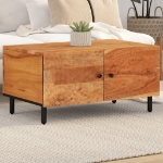 Tavolino da Salotto 80x50x40 cm Legno Massello di Acacia