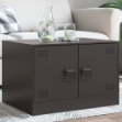 Tavolino da Salotto Nero 67x50x44 cm in Acciaio