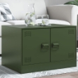 Tavolino da Salotto Verde Oliva 67x50x44 cm in Acciaio