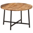 Tavolino da Salotto 54x54x35 cm Legno Massello Mango e Ferro