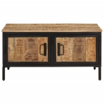 Tavolino da Salotto 80x50x40 cm Legno Massello di Mango Grezzo