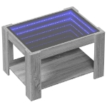 Tavolino Salotto con LED Grigio Sonoma 73x53x45 cm Multistrato