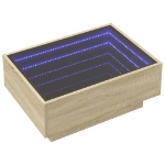 Tavolino Salotto con LED Rovere Sonoma 70x50x30 cm Multistrato
