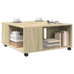Tavolino da Salotto Rovere Sonoma 80x80x40 cm Legno Multistrato