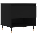 Tavolino da Salotto Nero 50x46x50 cm in Legno Multistrato