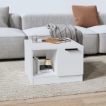Tavolino da Salotto Bianco 50x50x36 cm in Legno Multistrato
