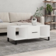 Tavolino da Salotto Bianco 102x50x40 cm in Legno Multistrato