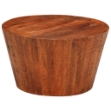 Tavolino da Salotto Ø52x30 cm Legno Grezzo Massello di Mango