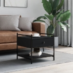 Tavolino da Salotto Nero 50x50x50 cm in Legno Multistrato