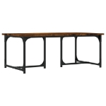 Tavolino da Salotto Rovere Fumo 90x50x35 cm Legno Multistrato