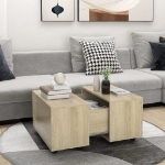 Tavolino da Salotto Rovere Sonoma 60x60x38 cm Legno Multistrato