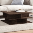 Tavolino da Salotto Rovere Marrone 70x70x29cm Legno Multistrato
