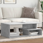 Tavolino Salotto Grigio Cemento 102x55x35 cm Legno Multistrato
