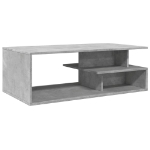 Tavolino Salotto Grigio Cemento 102x55x35 cm Legno Multistrato