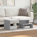 Tavolino Salotto Grigio Cemento 102x55x35 cm Legno Multistrato